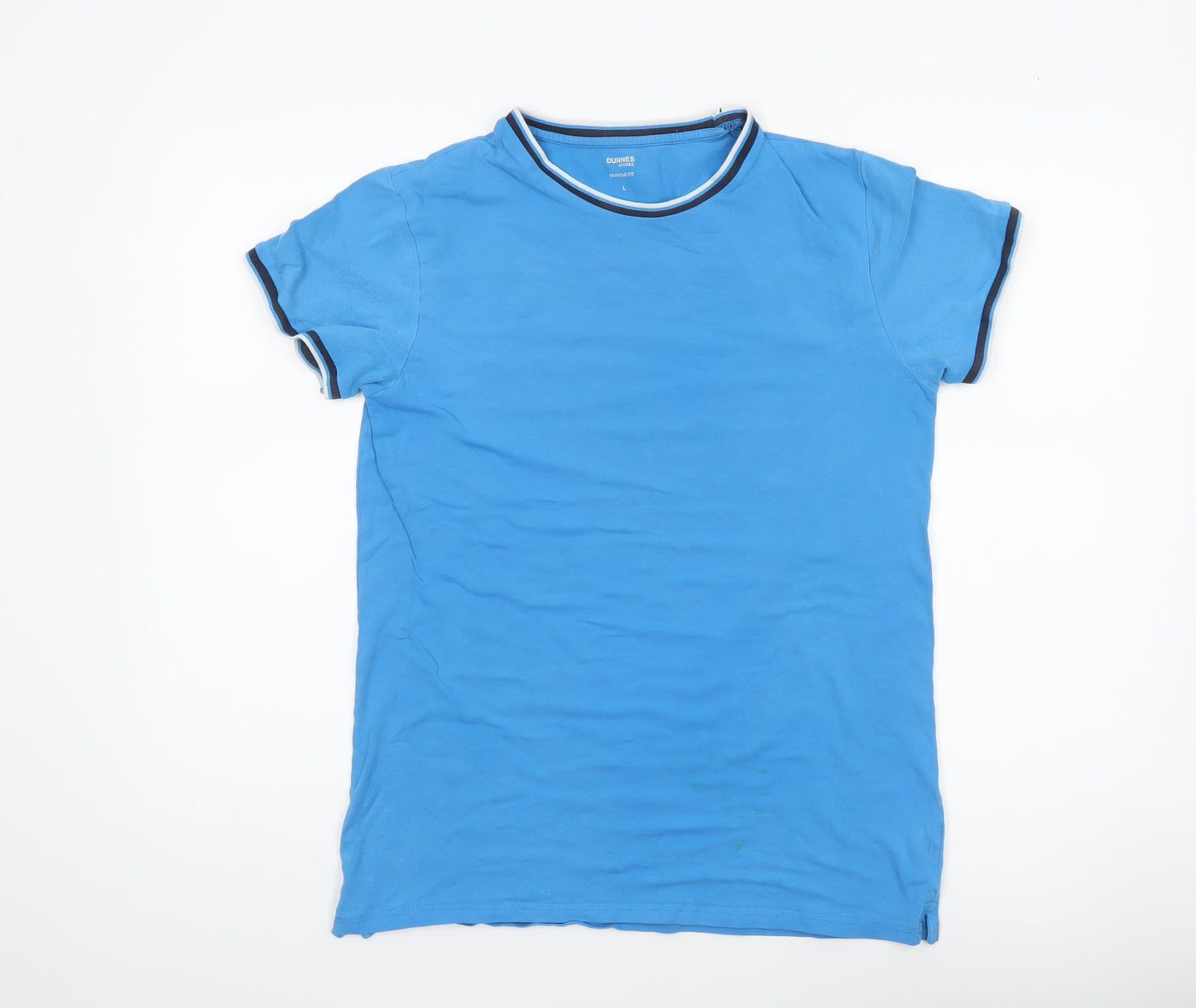 Mens UK Size L Dunnes Stores Blue  T-Shirt