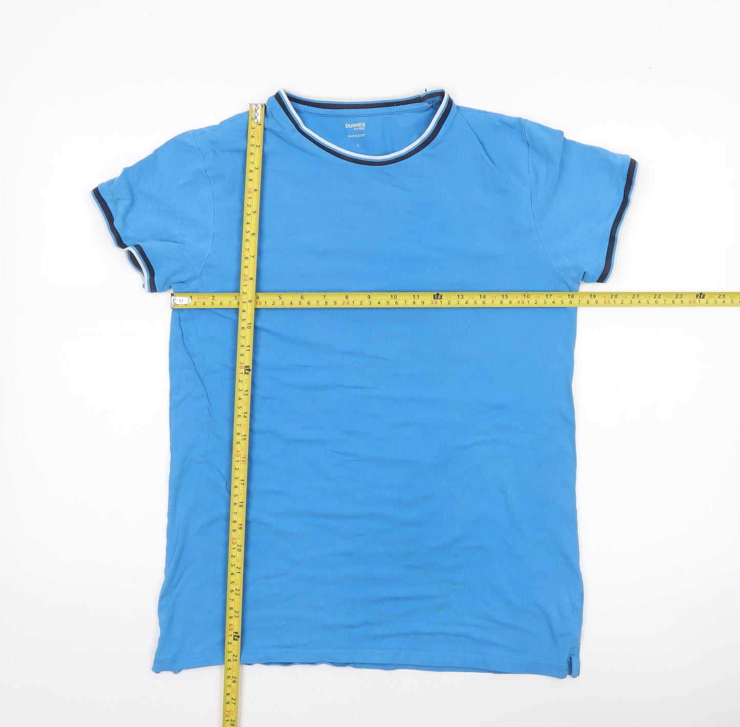 Mens UK Size L Dunnes Stores Blue  T-Shirt