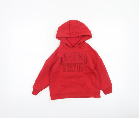 Boys UK Size 3 Years Primark Red Pullover Hoodie