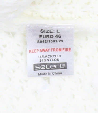 Womens UK Size L Select Ivory Basic Jacket
