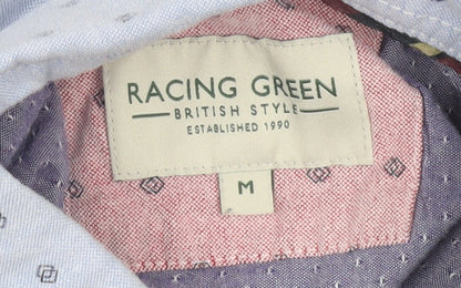Womens UK Size M Racing Green Blue Classic Button-Up