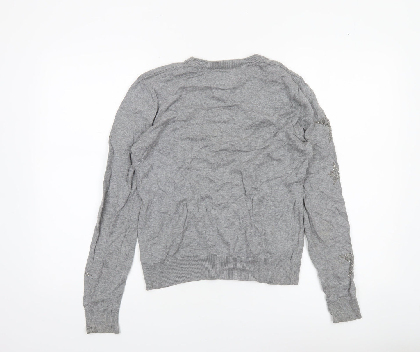 Womens UK Size XS Superdry Grey Pullover Jumper