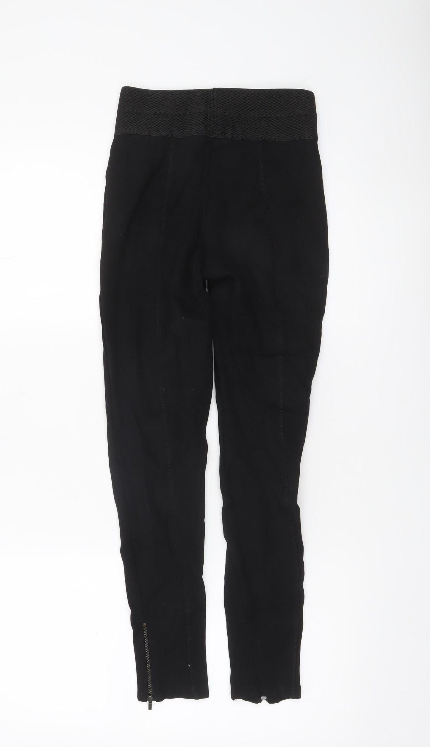 Womens UK Size XS Zara Basic Slim Fit Leggings Black Trousers