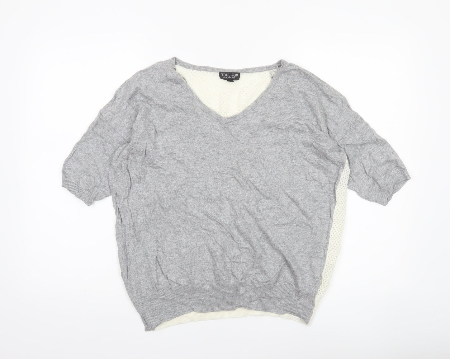 Womens UK Size 8 Topshop Grey Pullover Jumper