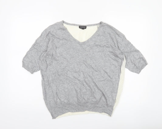 Womens UK Size 8 Topshop Grey Pullover Jumper