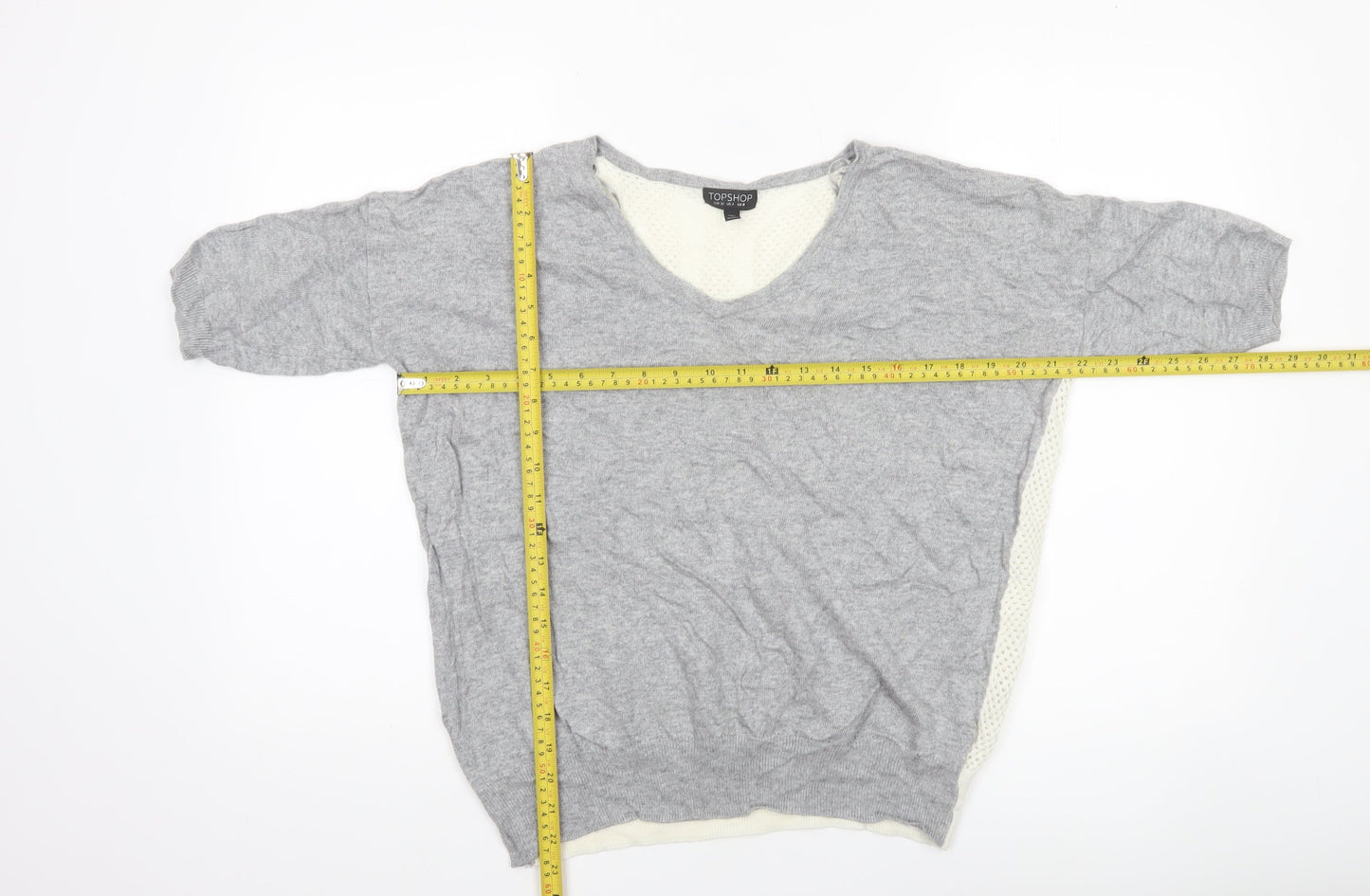 Womens UK Size 8 Topshop Grey Pullover Jumper