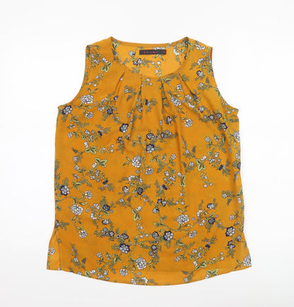 Womens UK Size M Tenki Yellow Basic Blouse