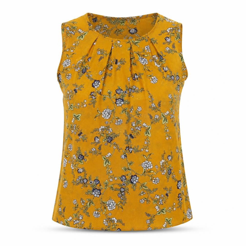 Womens UK Size M Tenki Yellow Basic Blouse