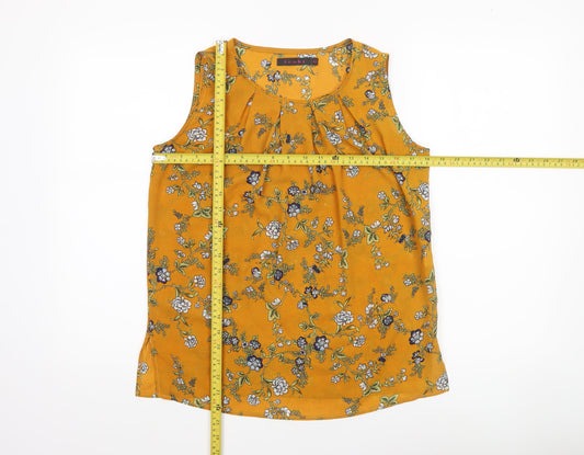 Womens UK Size M Tenki Yellow Basic Blouse