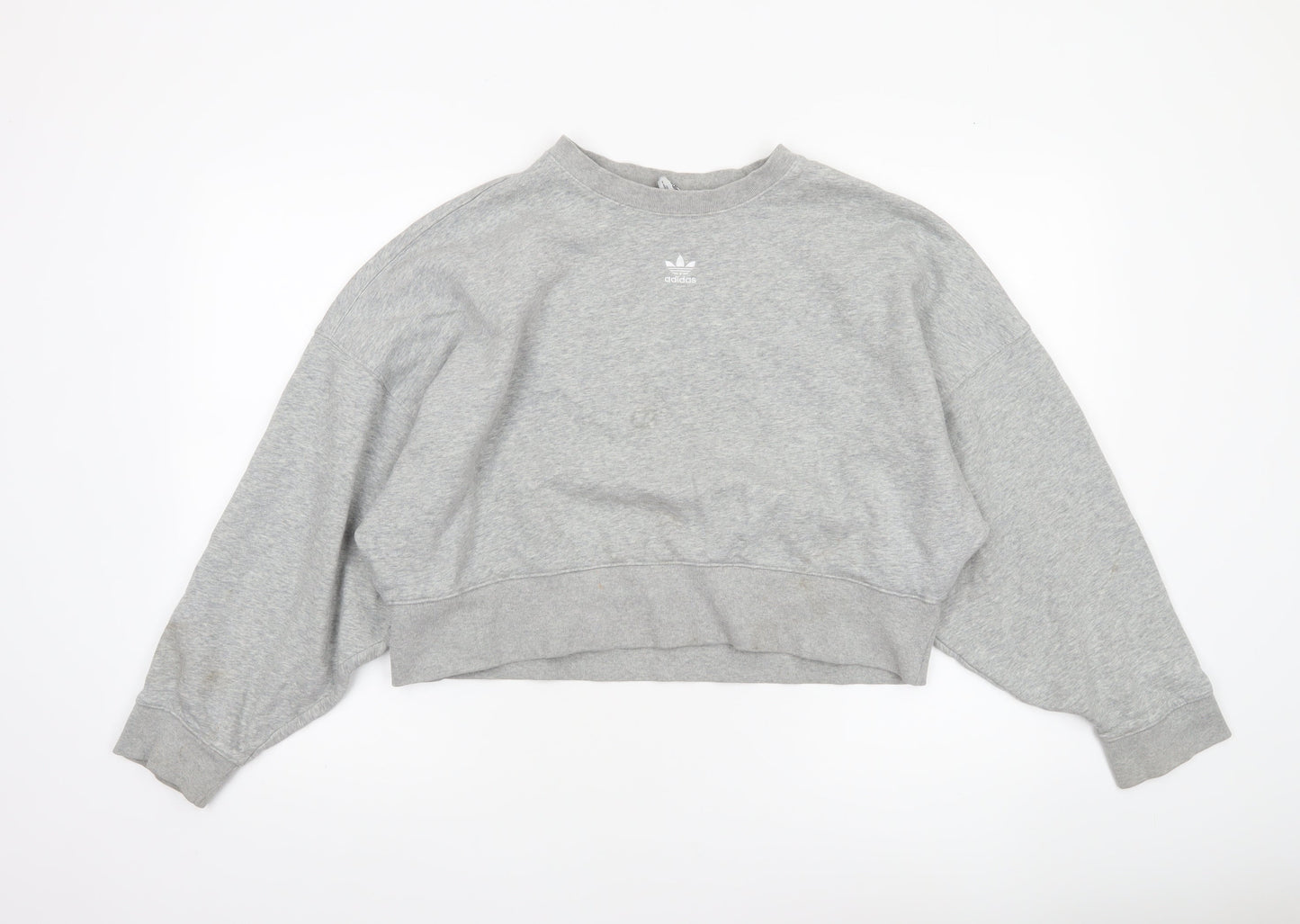 Womens UK Size 10 adidas Grey Pullover Sweatshirt