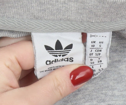 Womens UK Size 10 adidas Grey Pullover Sweatshirt