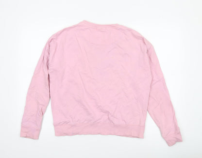 Womens UK Size L Pepe Jeans Pink Pullover Sweatshirt