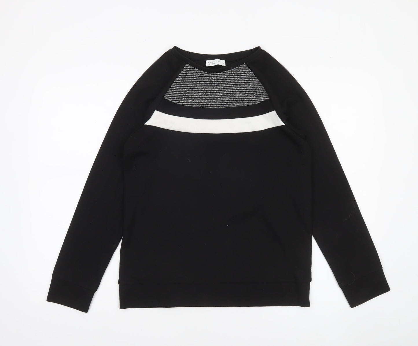 Womens UK Size 8 Papaya Black Pullover Sweatshirt