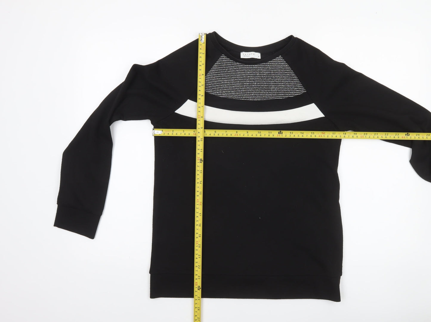 Womens UK Size 8 Papaya Black Pullover Sweatshirt