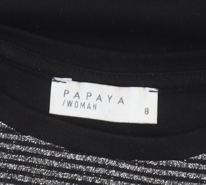 Womens UK Size 8 Papaya Black Pullover Sweatshirt
