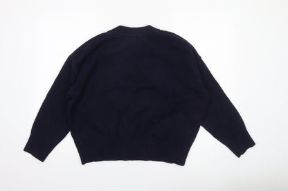 Womens UK Size 12 Bershka Blue Pullover Jumper