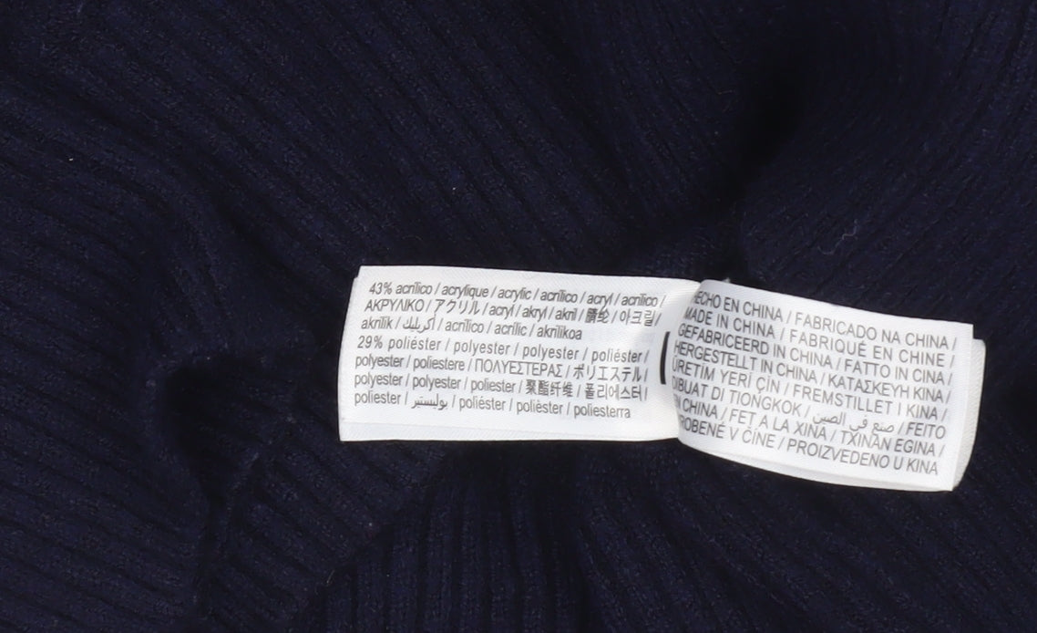 Womens UK Size 12 Bershka Blue Pullover Jumper