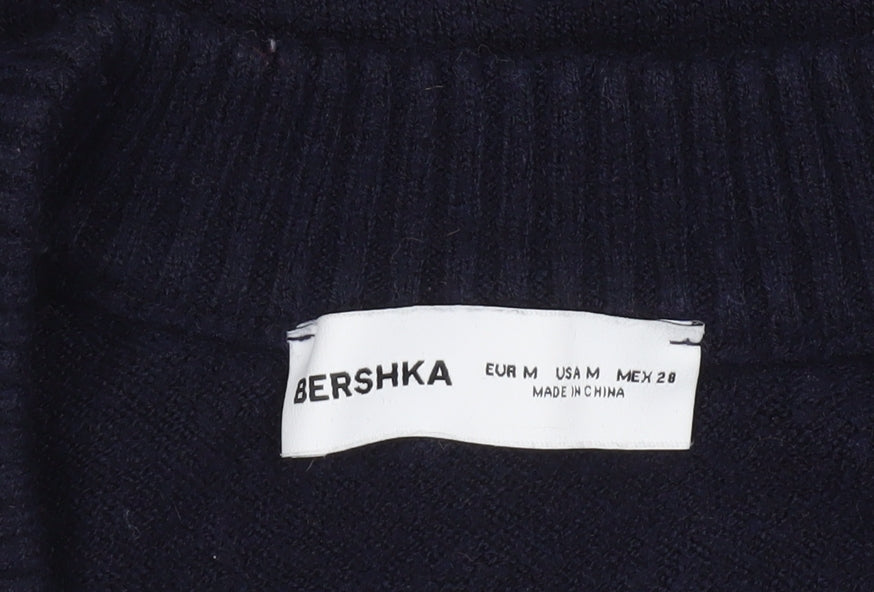 Womens UK Size 12 Bershka Blue Pullover Jumper