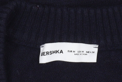Womens UK Size 12 Bershka Blue Pullover Jumper
