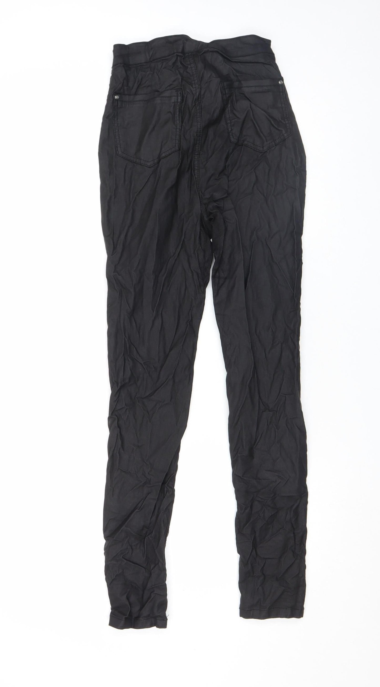 Womens UK Size 10 Missguided Slim Fit Casual Party/Cocktail Black Trousers
