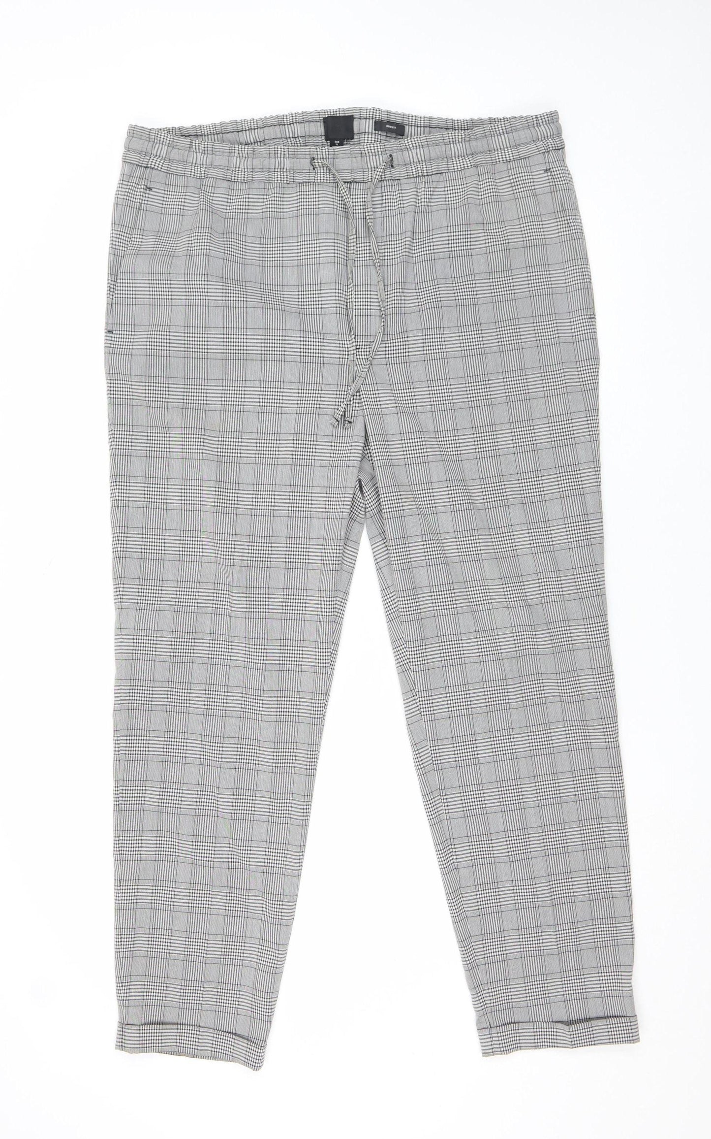 Womens UK Size XL H&M Slim Fit Chino Grey Trousers