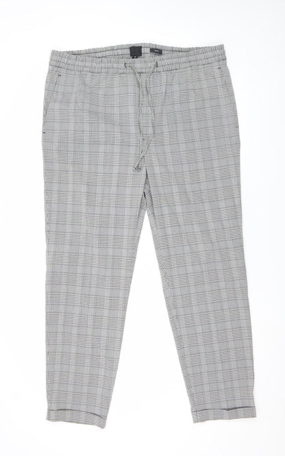 Womens UK Size XL H&M Slim Fit Chino Grey Trousers
