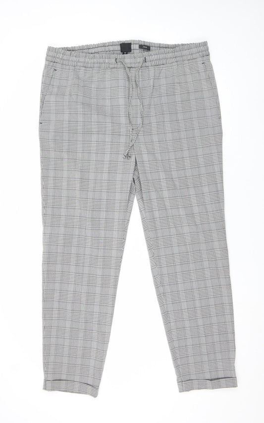 Womens UK Size XL H&M Slim Fit Chino Grey Trousers