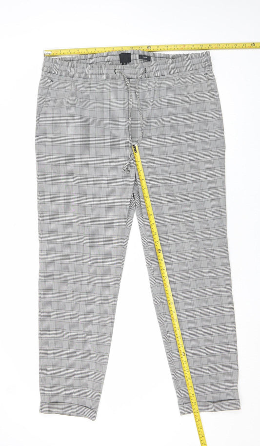 Womens UK Size XL H&M Slim Fit Chino Grey Trousers