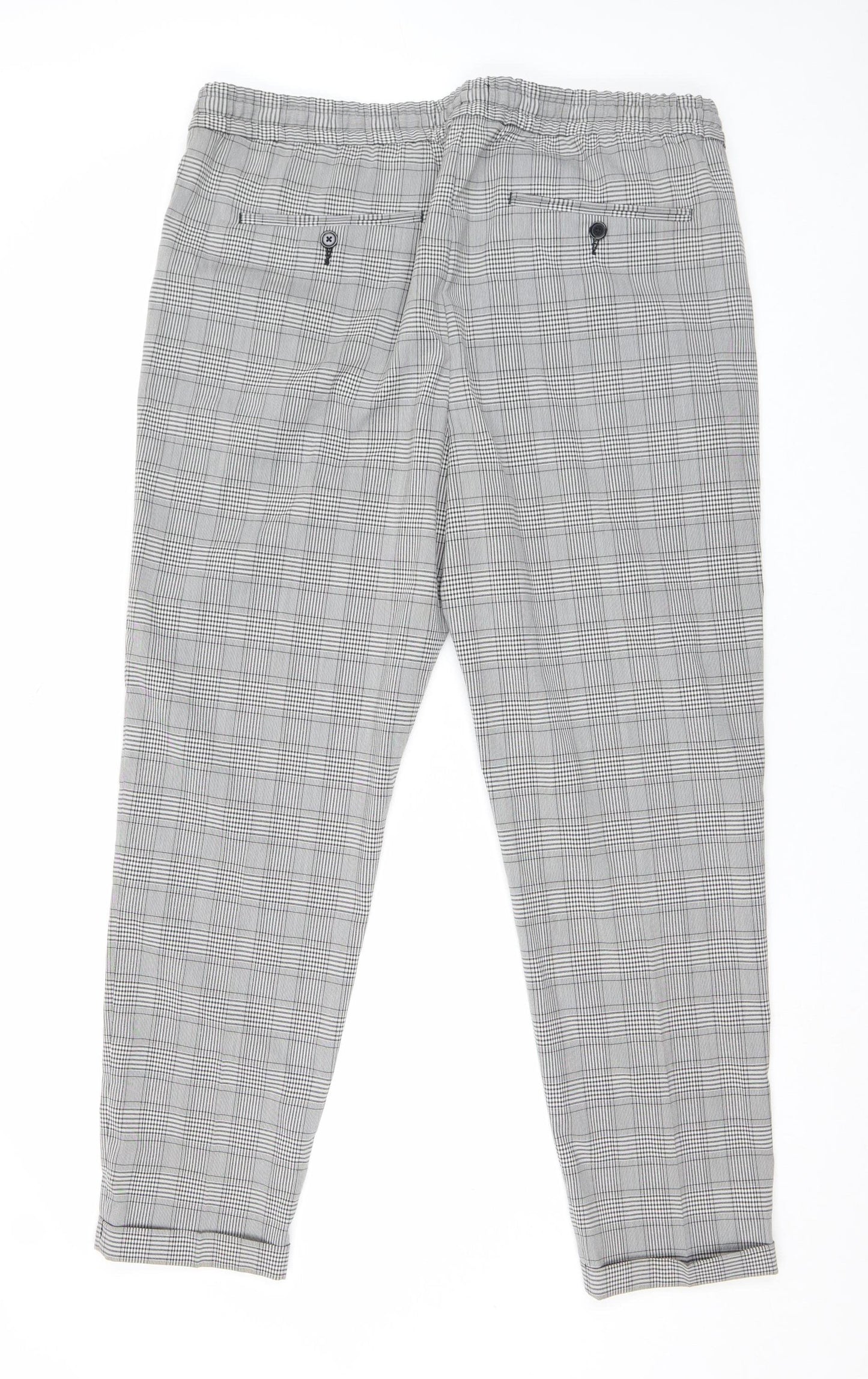 Womens UK Size XL H&M Slim Fit Chino Grey Trousers