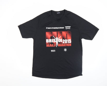 Mens UK Size M Star World Black  T-Shirt