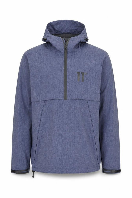 11 Degrees Men’S Blue Hooded Anorak Jacket Xs Water Resistant Lightweight