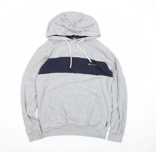 Mens UK Size L Ben Sherman Grey Pullover Hoodie