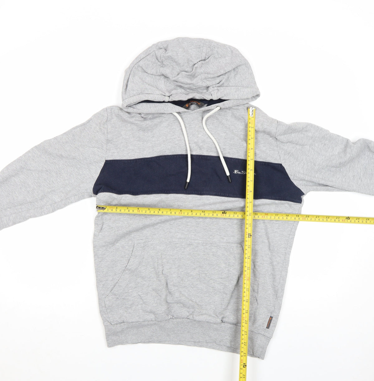Mens UK Size L Ben Sherman Grey Pullover Hoodie
