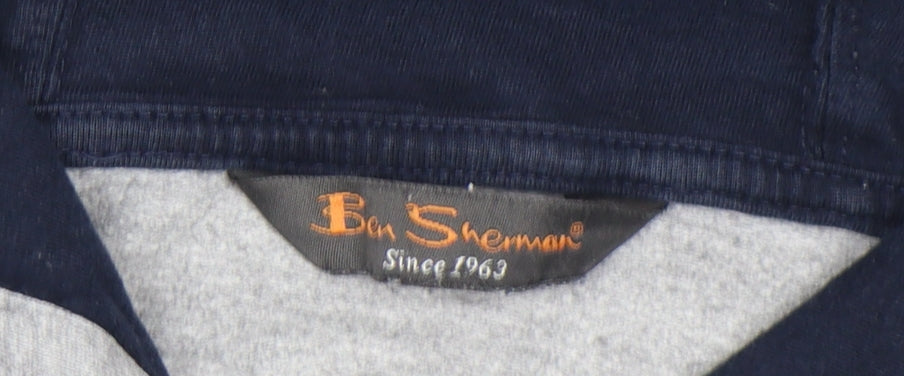 Mens UK Size L Ben Sherman Grey Pullover Hoodie