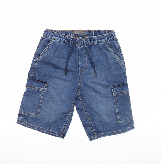 Mens UK Size XS Denim Co Relaxed Fit Cargo Shorts