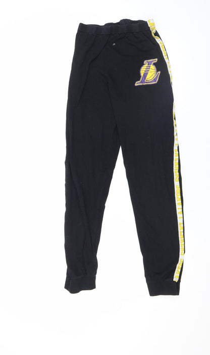 Primark Boys Black LA Lakers Jogger Trousers 10 Years Basketball Style
