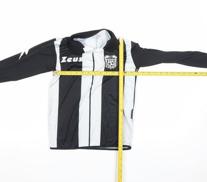 Zeus Boys Black Football Jersey Long Sleeve 2XS Athletic Top