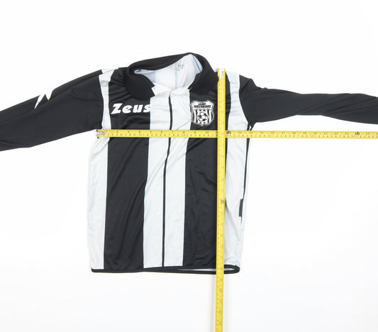 Zeus Boys Black Football Jersey Long Sleeve 2XS Athletic Top