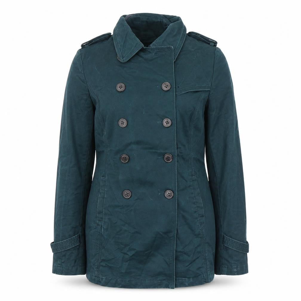 Womens UK Size 10 FatFace Green Pea Coat