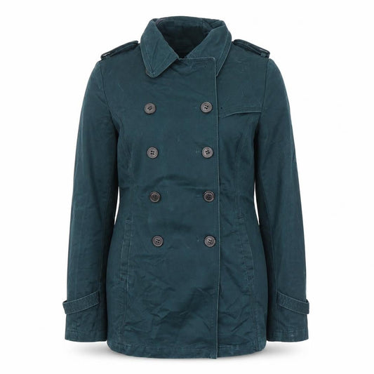 Womens UK Size 10 FatFace Green Pea Coat
