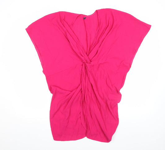 Womens UK Size M Marks and Spencer Pink Tunic Blouse