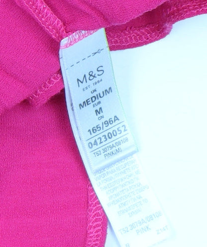 Womens UK Size M Marks and Spencer Pink Tunic Blouse