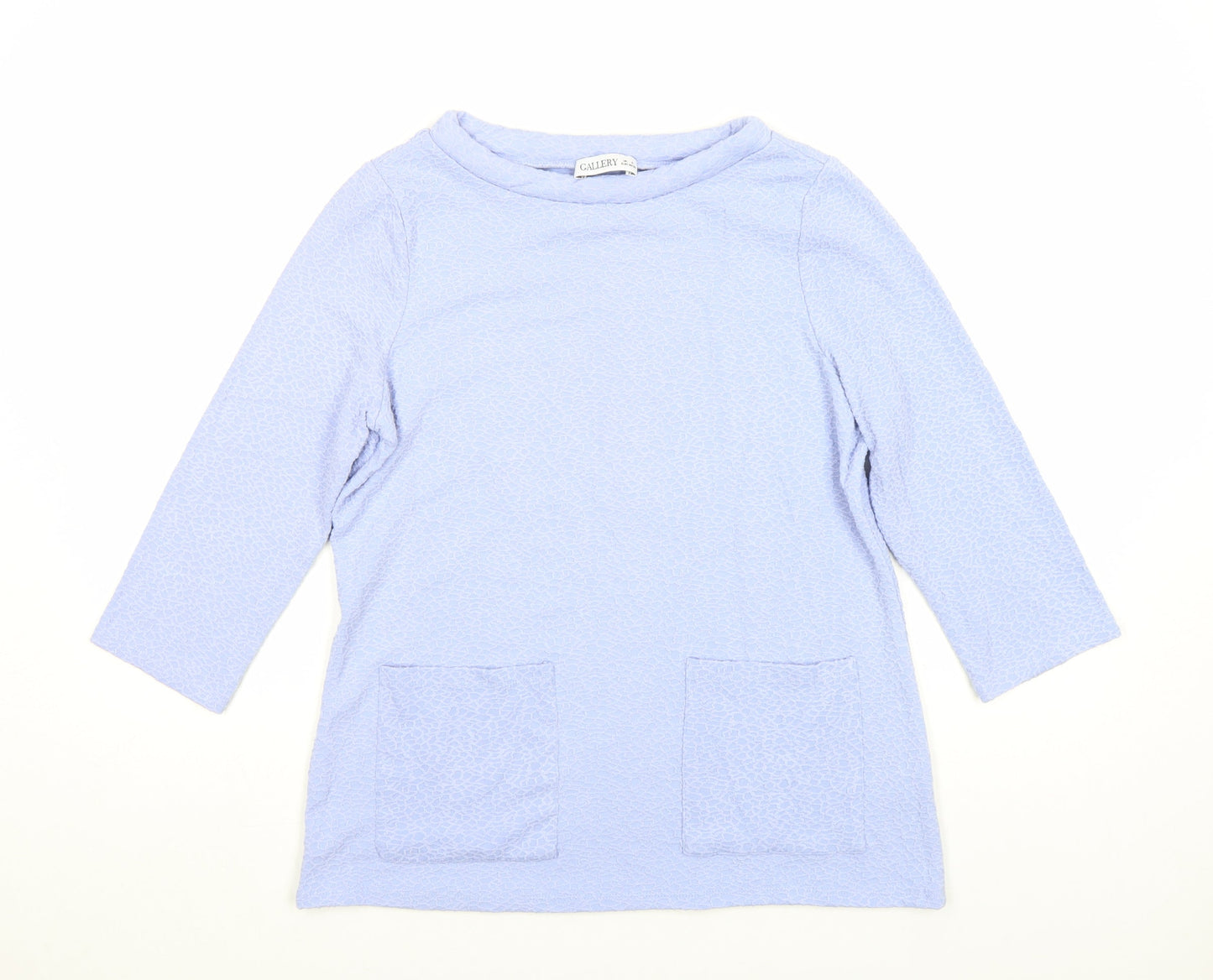 Womens UK Size S Gallery Blue Tunic Blouse