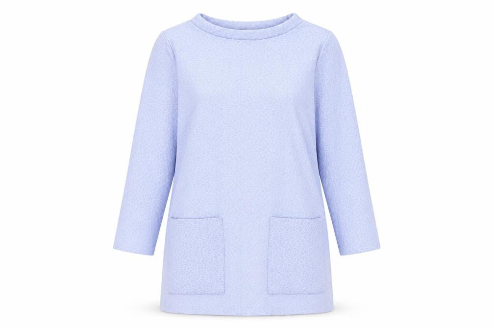 Womens UK Size S Gallery Blue Tunic Blouse