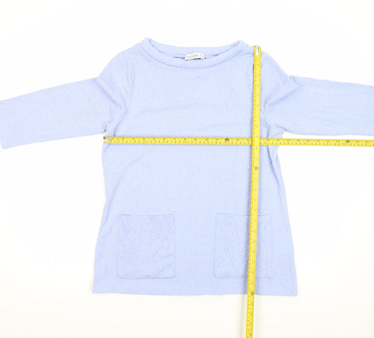 Womens UK Size S Gallery Blue Tunic Blouse