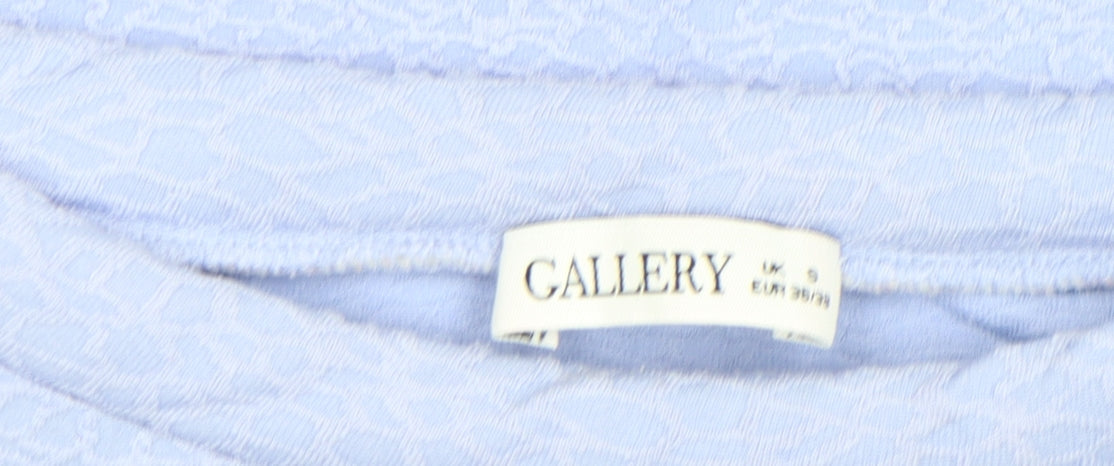 Womens UK Size S Gallery Blue Tunic Blouse