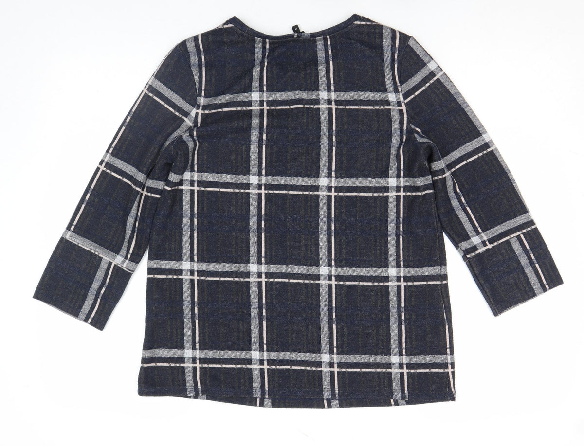 Womens UK Size 10 NEXT Blue Tunic Blouse
