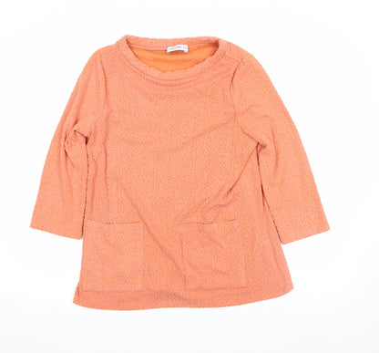 Womens UK Size S Gallery Orange Tunic Blouse