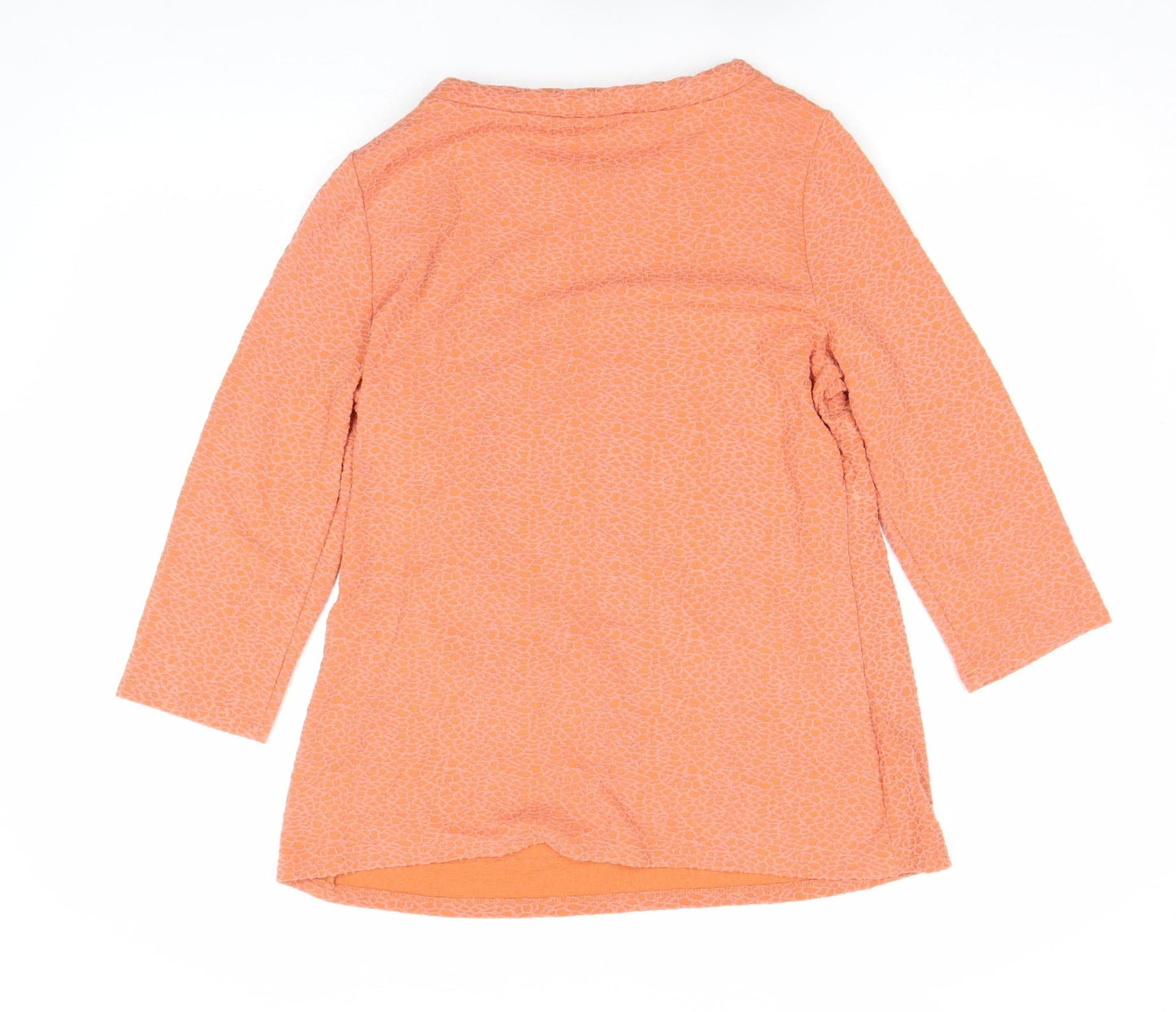 Womens UK Size S Gallery Orange Tunic Blouse