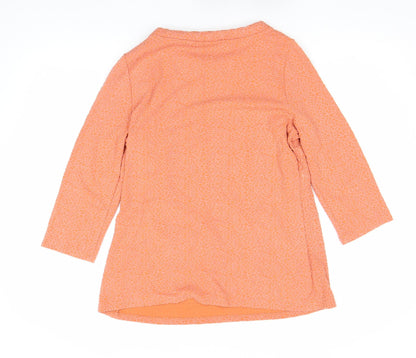 Womens UK Size S Gallery Orange Tunic Blouse